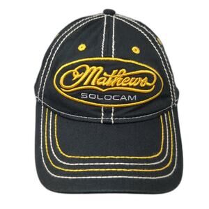 Mathews Solocam Strapback Baseball Cap Black One Size Embroidered
